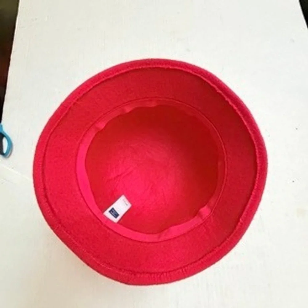 Janie and Jack Toddler Girl Red Wool Blend Cloche Bow Hat Size 2T 3T Holiday
